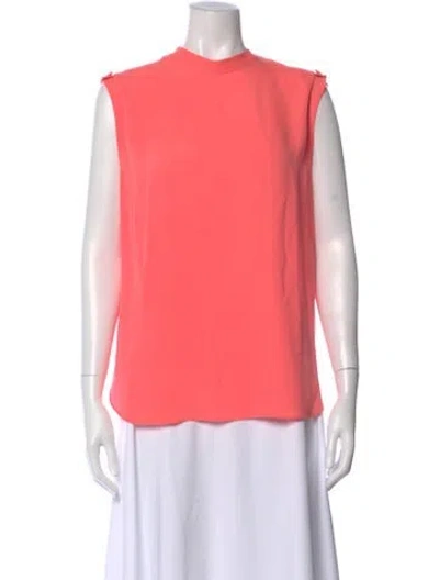 Pre-owned 3.1 Phillip Lim Silk Crew Neck Top In Orange