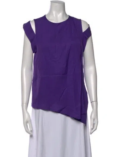 Pre-owned 3.1 Phillip Lim Silk Crew Neck Top In Purple