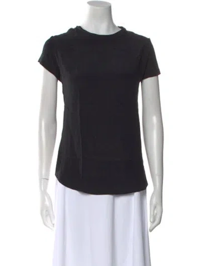 Pre-owned 3.1 Phillip Lim Silk Crew Neck T-shirt In Black