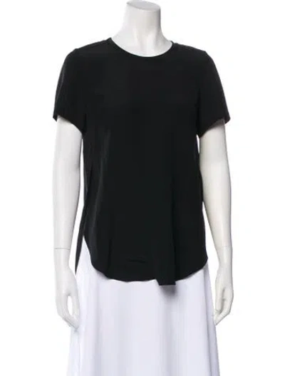 Pre-owned 3.1 Phillip Lim Silk Crew Neck T-shirt In Black