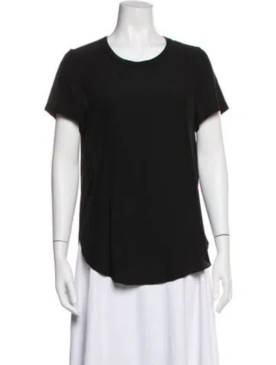Pre-owned 3.1 Phillip Lim Silk Crew Neck T-shirt In Black