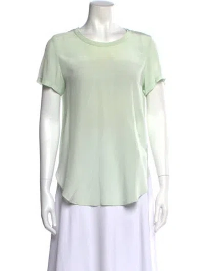 Pre-owned 3.1 Phillip Lim Silk Crew Neck T-shirt In Green