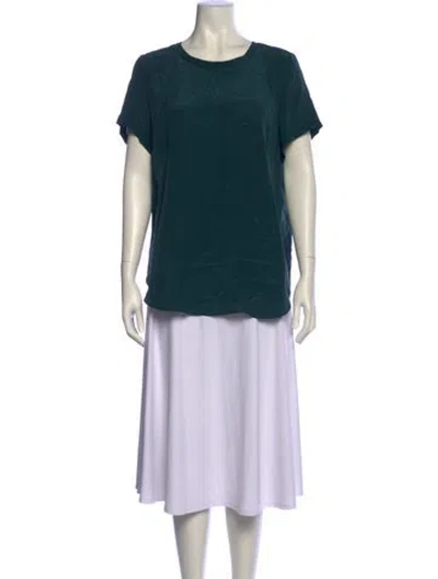 Pre-owned 3.1 Phillip Lim Silk Crew Neck T-shirt In Green