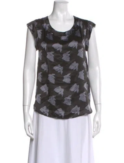 Pre-owned 3.1 Phillip Lim Silk Floral Print Blouse In Multi