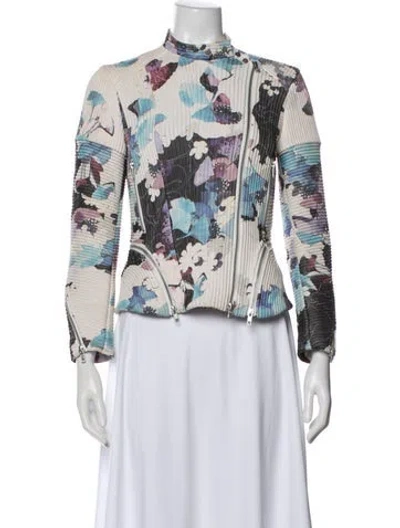Pre-owned 3.1 Phillip Lim Silk Floral Print Jacket In Neutral