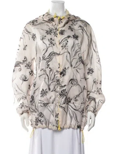 Pre-owned 3.1 Phillip Lim Silk Floral Print Jacket In Neutrals