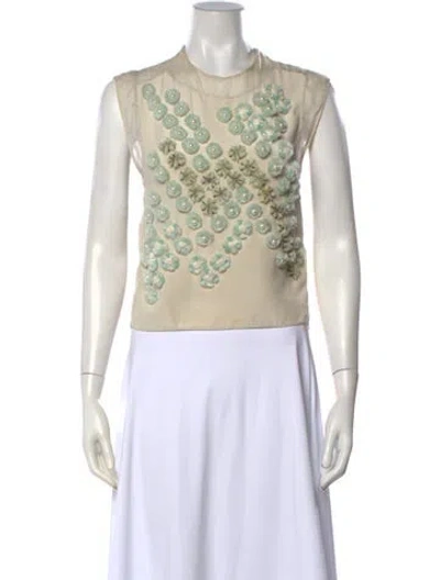 Pre-owned 3.1 Phillip Lim Silk Floral Print Top In Neutrals