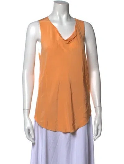 Pre-owned 3.1 Phillip Lim Silk Floral Print Top In Orange