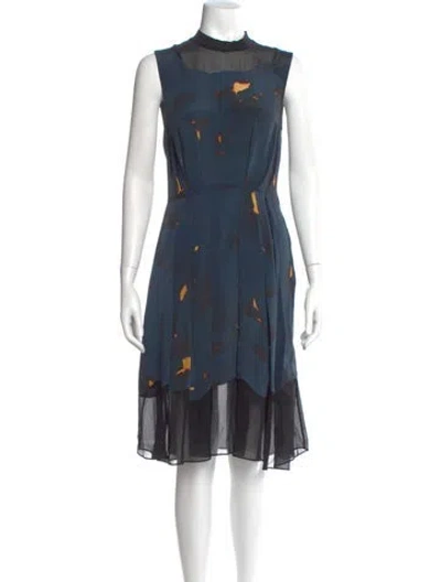 Pre-owned 3.1 Phillip Lim Silk Knee-length Dress In Blue
