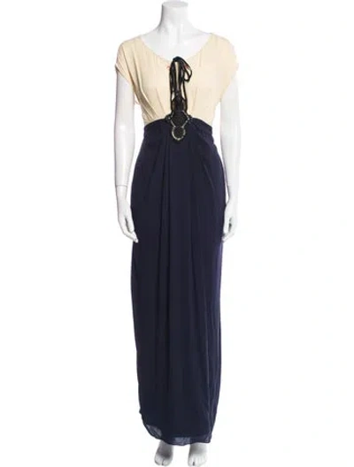 Pre-owned 3.1 Phillip Lim Silk Long Dress In Blue