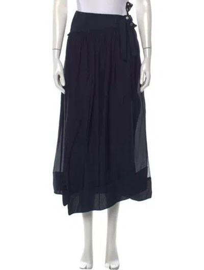 Pre-owned 3.1 Phillip Lim Silk Long Skirt In Blue