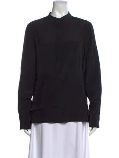 Pre-owned 3.1 Phillip Lim Silk Long Sleeve Blouse In Black
