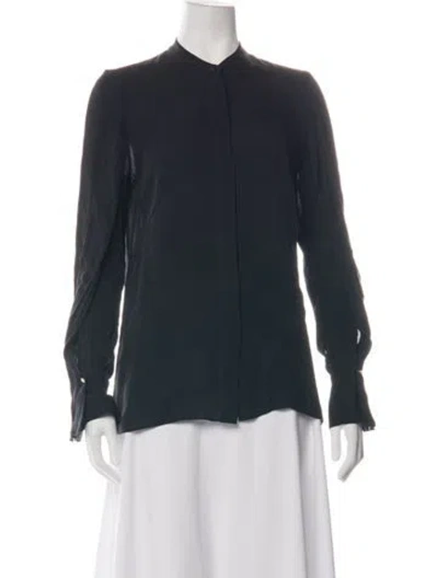 Pre-owned 3.1 Phillip Lim Silk Long Sleeve Blouse In Black