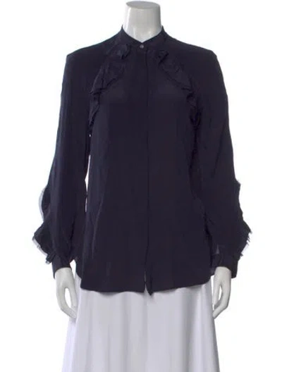 Pre-owned 3.1 Phillip Lim Silk Long Sleeve Blouse In Blue