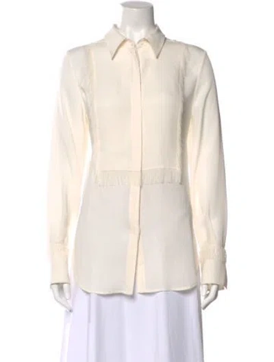 Pre-owned 3.1 Phillip Lim Silk Long Sleeve Blouse In Neutral