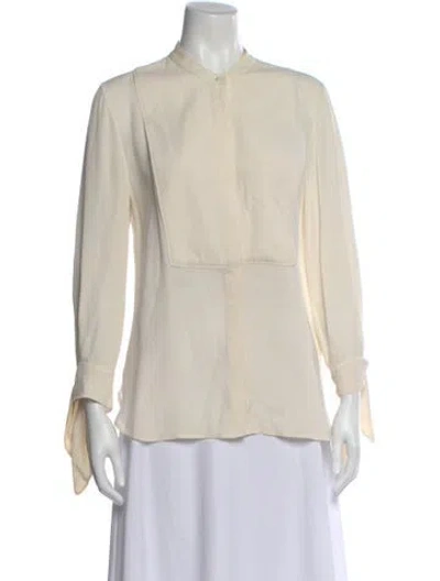 Pre-owned 3.1 Phillip Lim Silk Long Sleeve Blouse In Neutral