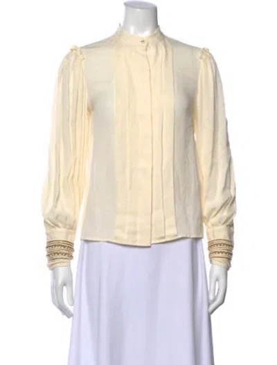 Pre-owned 3.1 Phillip Lim Silk Long Sleeve Blouse In Neutral