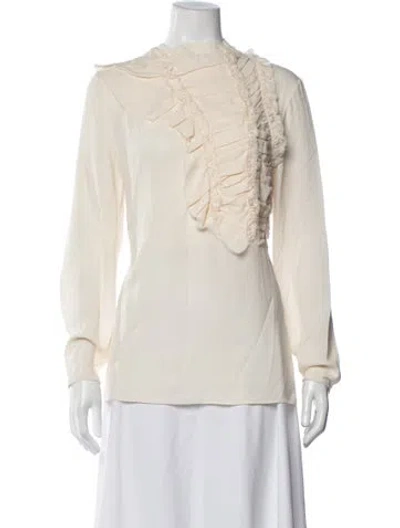 Pre-owned 3.1 Phillip Lim Silk Long Sleeve Blouse In Neutrals
