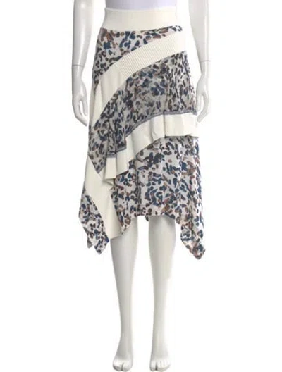 Pre-owned 3.1 Phillip Lim Silk Midi Length Skirt In Blue