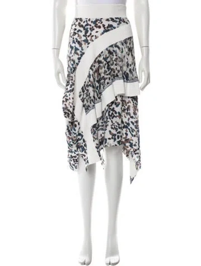 Pre-owned 3.1 Phillip Lim Silk Midi Length Skirt In Blue