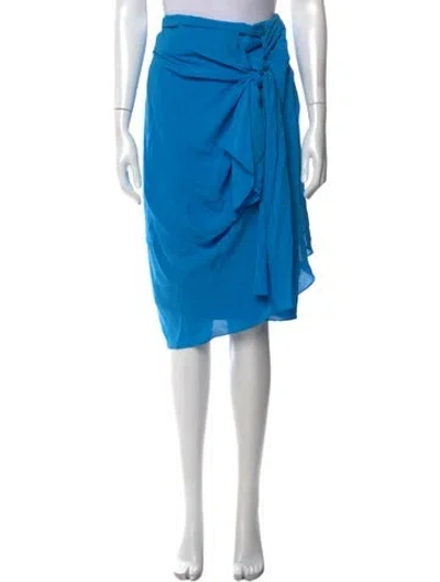 Pre-owned 3.1 Phillip Lim Silk Midi Length Skirt In Blue