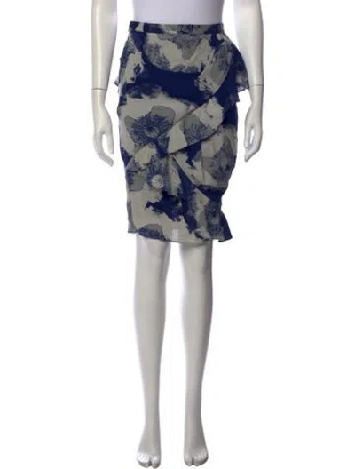 Pre-owned 3.1 Phillip Lim Silk Midi Length Skirt In Blue