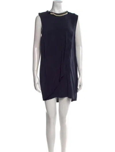 Pre-owned 3.1 Phillip Lim Silk Mini Dress In Black
