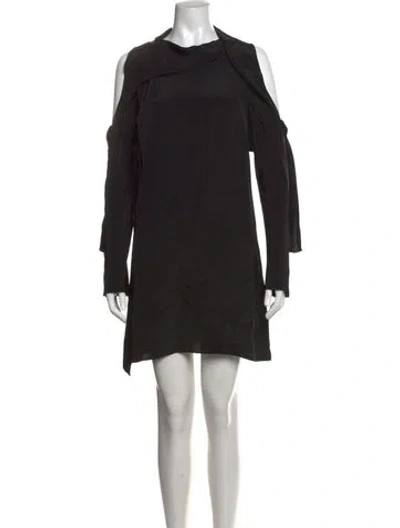 Pre-owned 3.1 Phillip Lim Silk Mini Dress In Black