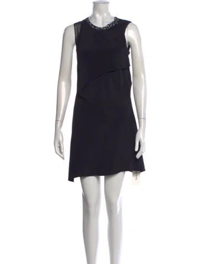 Pre-owned 3.1 Phillip Lim Silk Mini Dress In Black/blue