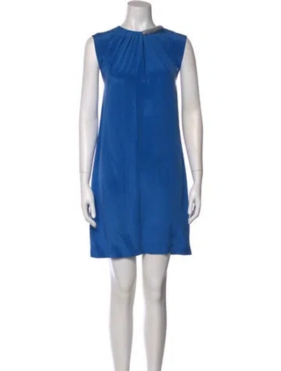 Pre-owned 3.1 Phillip Lim Silk Mini Dress In Blue