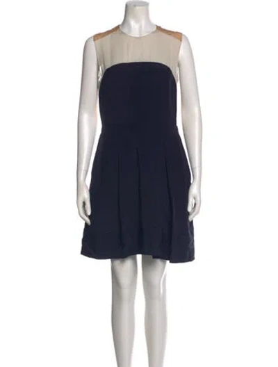 Pre-owned 3.1 Phillip Lim Silk Mini Dress In Blue