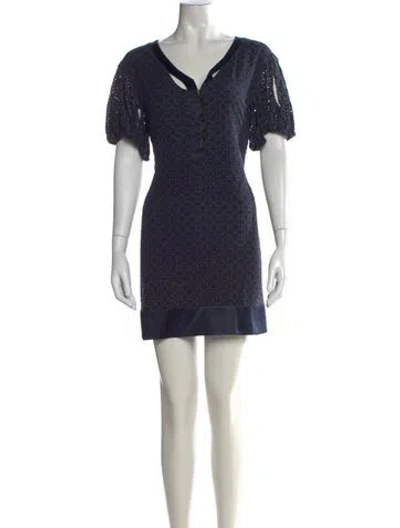 Pre-owned 3.1 Phillip Lim Silk Mini Dress In Blue