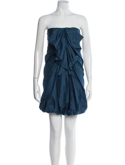 Pre-owned 3.1 Phillip Lim Silk Mini Dress In Blue