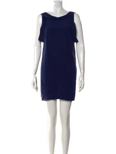 Pre-owned 3.1 Phillip Lim Silk Mini Dress In Blue