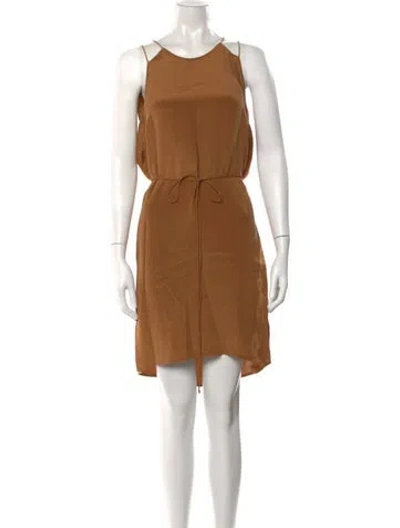 Pre-owned 3.1 Phillip Lim Silk Mini Dress In Brown