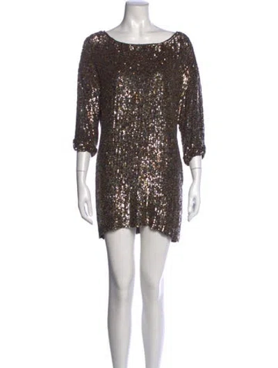 Pre-owned 3.1 Phillip Lim Silk Mini Dress In Brown