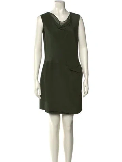 Pre-owned 3.1 Phillip Lim Silk Mini Dress In Green