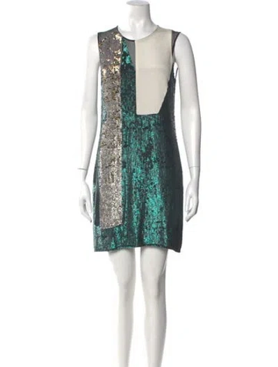 Pre-owned 3.1 Phillip Lim Silk Mini Dress In Green