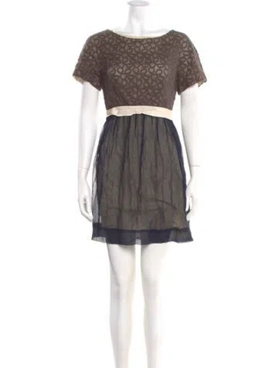 Pre-owned 3.1 Phillip Lim Silk Mini Dress In Neutral