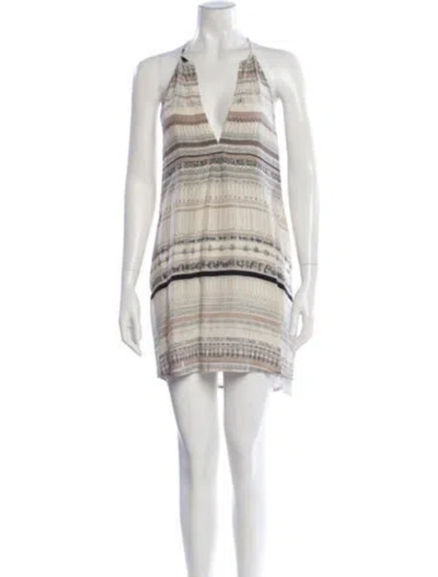 Pre-owned 3.1 Phillip Lim Silk Mini Dress In Neutral