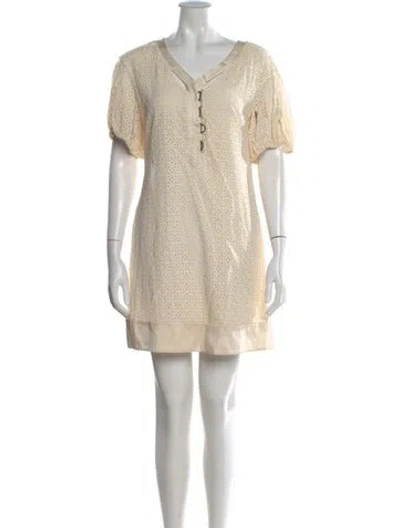 Pre-owned 3.1 Phillip Lim Silk Mini Dress In Neutral