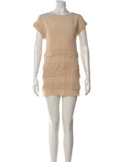 Pre-owned 3.1 Phillip Lim Silk Mini Dress In Neutral