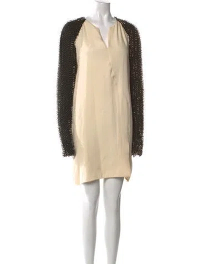 Pre-owned 3.1 Phillip Lim Silk Mini Dress W/ Tags In Neutral