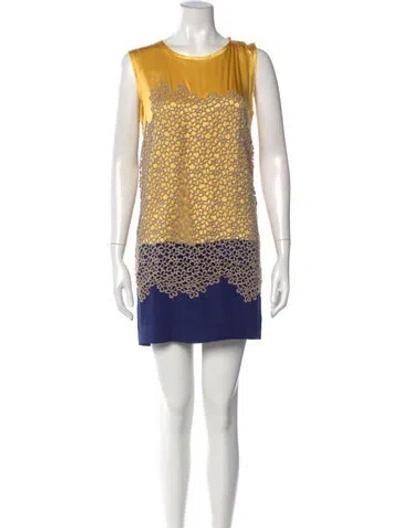 Pre-owned 3.1 Phillip Lim Silk Mini Dress In Yellow