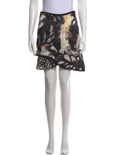 Pre-owned 3.1 Phillip Lim Silk Mini Skirt In Black