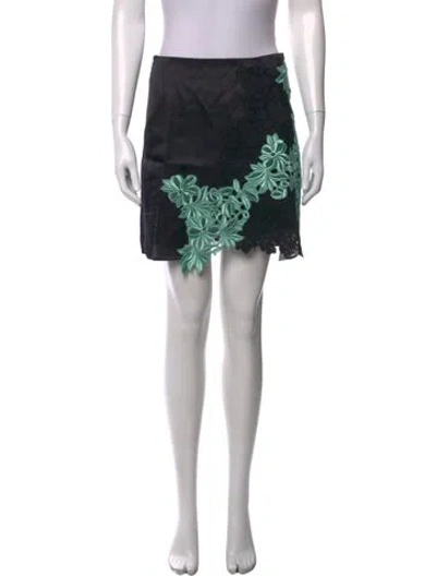 Pre-owned 3.1 Phillip Lim Silk Mini Skirt In Black