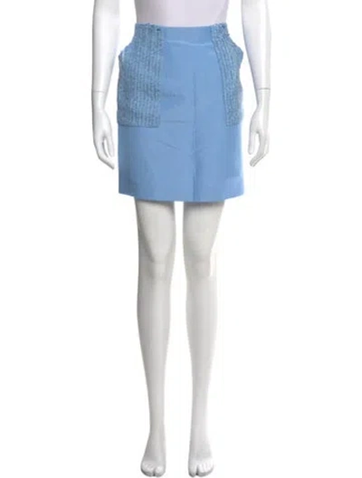 Pre-owned 3.1 Phillip Lim Silk Mini Skirt In Blue