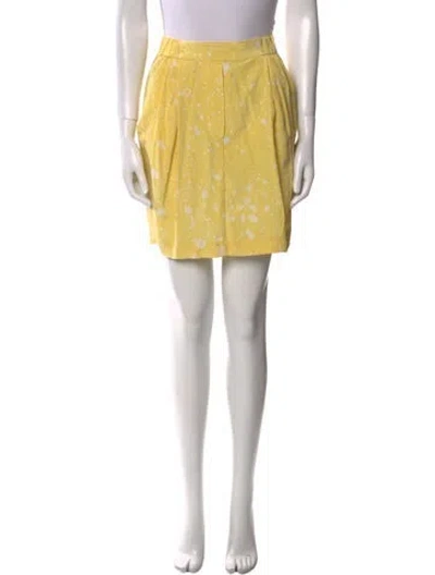 Pre-owned 3.1 Phillip Lim Silk Mini Skirt In Yellow
