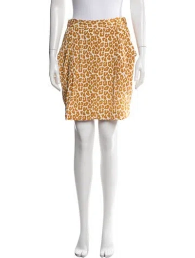 Pre-owned 3.1 Phillip Lim Silk Mini Skirt In Yellow