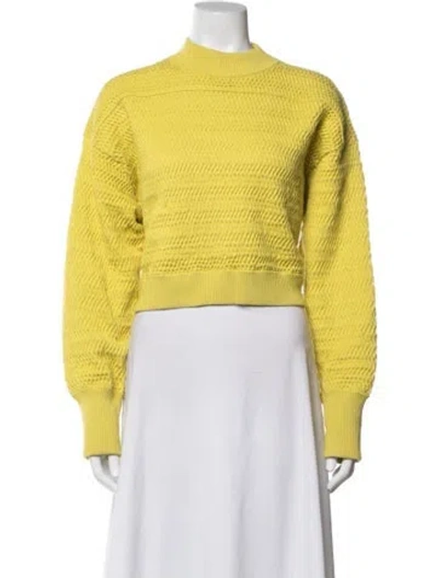 Pre-owned 3.1 Phillip Lim Silk Mock Neck Sweater In Yellow